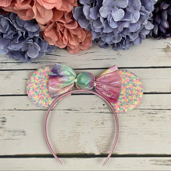 Minnie Mouse Confetti Sequin Headband & Candy Bow - Picture 3 of 13